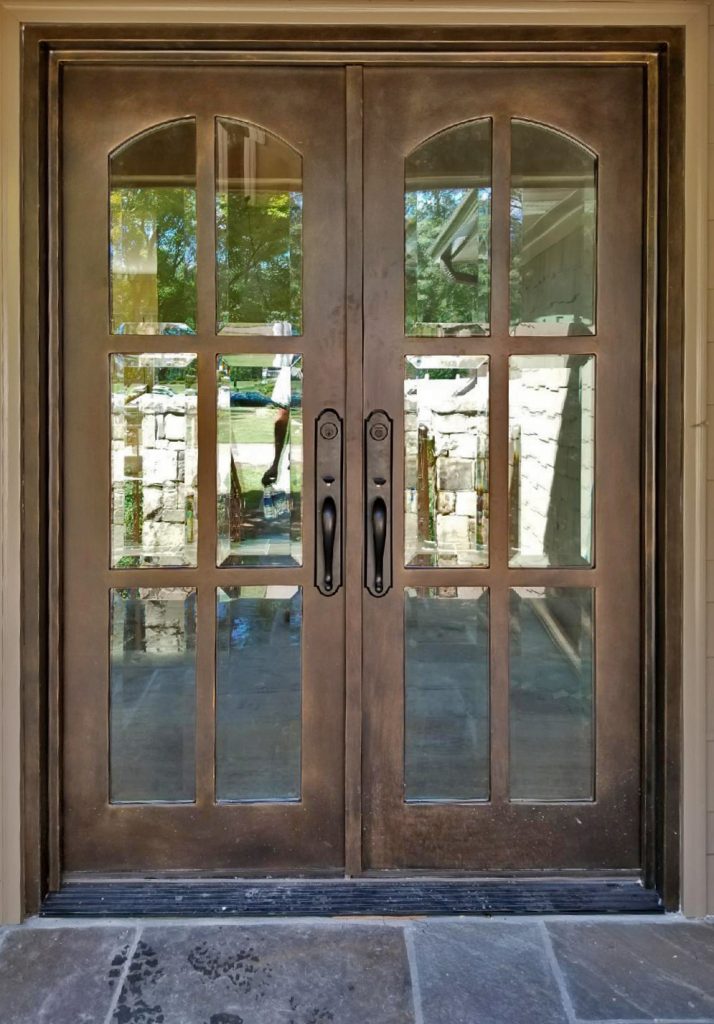 Square Atlanta side by side custom iron doors