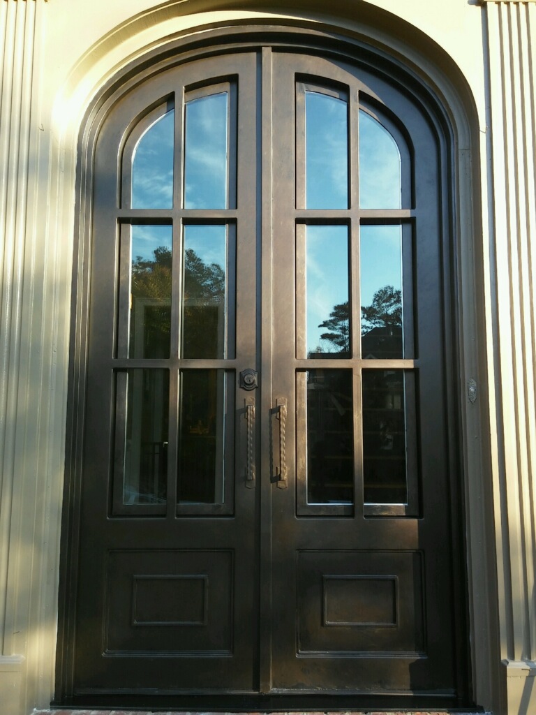 Custom semi arched front door in Atlanta