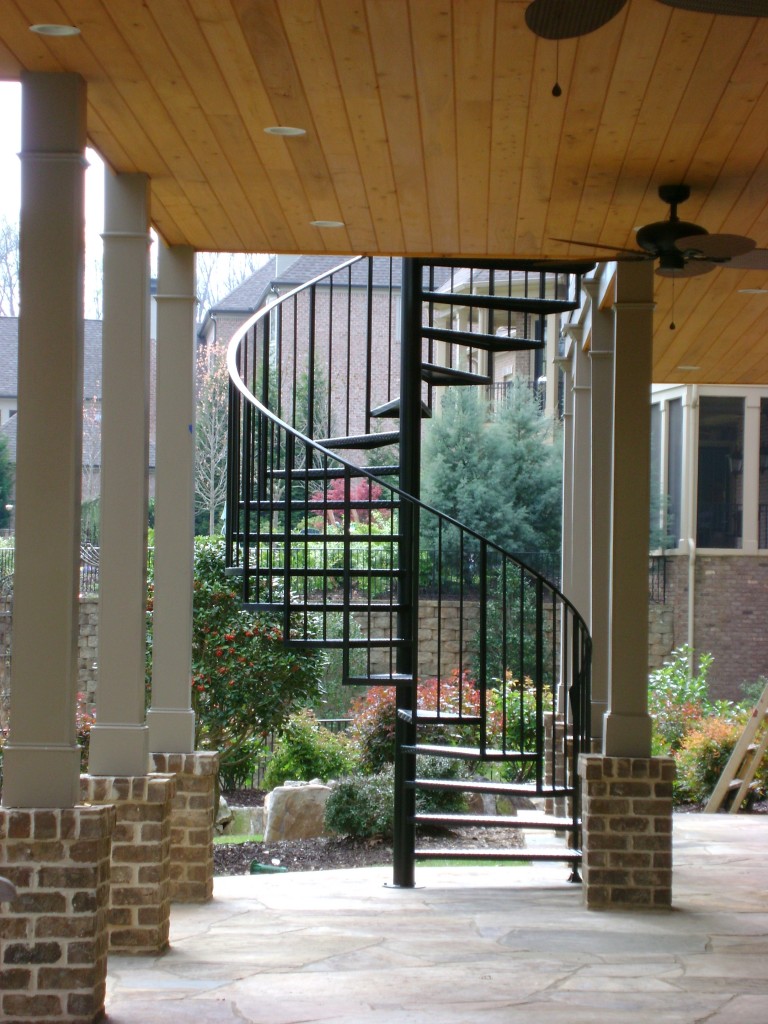 A classic spiral staircase installed in Atlanta, GA